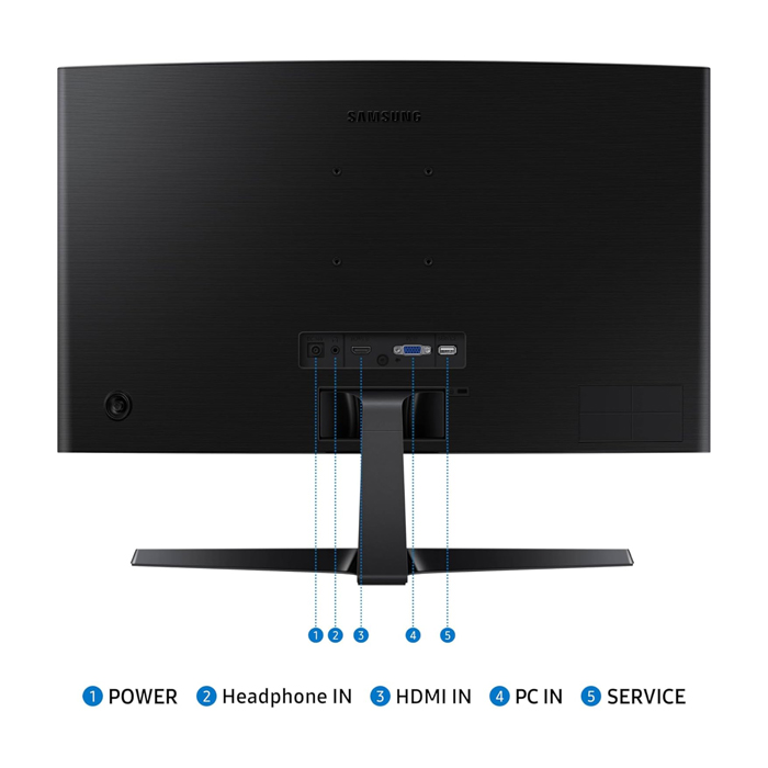 Monitor Samsung Curvo S36GD - 24" IPS FHD (1920X1080), 250cd/m2, 100Hz, 4ms, 16:9, 3000:1, Vga, Hdmi, Color Negro. LS24D366GANXZA