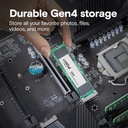 Unidad de Estado Sólido (SSD) Crucial E100 - NVMe con capacidad de 1TB, PCI-Express 4.0, 5000MB/s de lectura, 4500MB/s de escritura, M.2 2280. CT1000E100SSD8