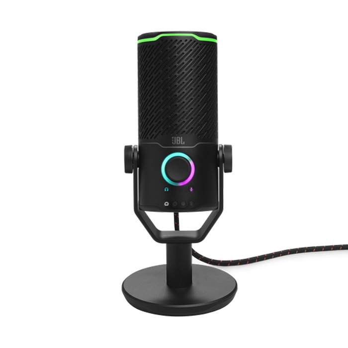 Micrófono Alambrico Usb Jbl Quantum Stream Doble Patron Para Trasmision Negro Jblqstreamblkam
