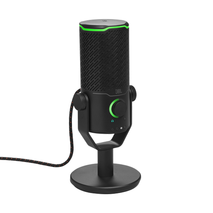 Micrófono Alambrico Usb Jbl Quantum Stream Doble Patron Para Trasmision Negro Jblqstreamblkam