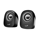 Parlante Genius SP-Q160 - Mini altavoz USB, Conector de audio 3.5mm, Alimentación USB, Color Negro y Gris. 31730027400