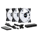 Abanico Aerocool Duo 12 Pro - 3x Ventiladores ARGB 120mm, 1 Concentrador de Control H66f, Control Remoto, Color Negro. Acf3-Du10227.11