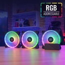 Abanico Aerocool Duo 12 Pro - 3x Ventiladores ARGB 120mm, 1 Concentrador de Control H66f, Control Remoto, Color Negro. Acf3-Du10227.11