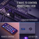 Abanico Aerocool Duo 12 Pro - 3x Ventiladores ARGB 120mm, 1 Concentrador de Control H66f, Control Remoto, Color Negro. Acf3-Du10227.11