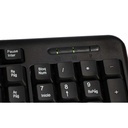 Teclado Argom ARG-KB-7418 - Combo de teclado y ratón óptico, 3 botones, 800dpi, usb, español, color negro.