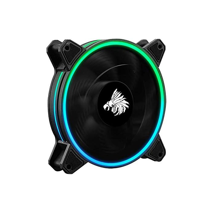 Abanico Eagler Warrior Hurricane - 3x Ventiladores ARGB, 120x120x25mm, 3 pines, Hub controlador. Fcf12241001c