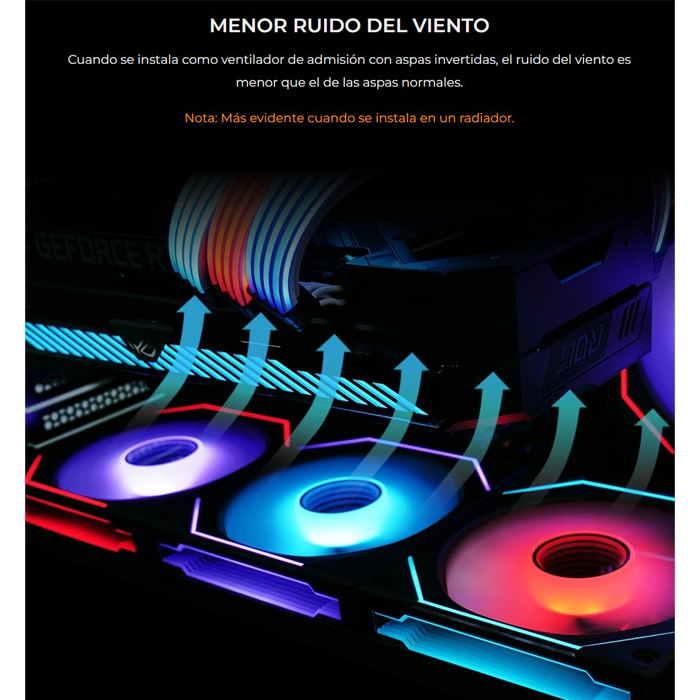 Abanico Gaming Lian UNI SL-INF - Infinity Reverse 120mm. 12rslin1b.00
