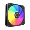 Abanico Rgb Cooler Master Mf120 Lite 120mm Pwm De 4 Pines Mfw-B2dn-17npa-R1 Negro