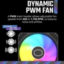 Abanico Rgb Cooler Master Mf120 Lite 120mm Pwm De 4 Pines Mfw-B2dn-17npa-R1 Negro