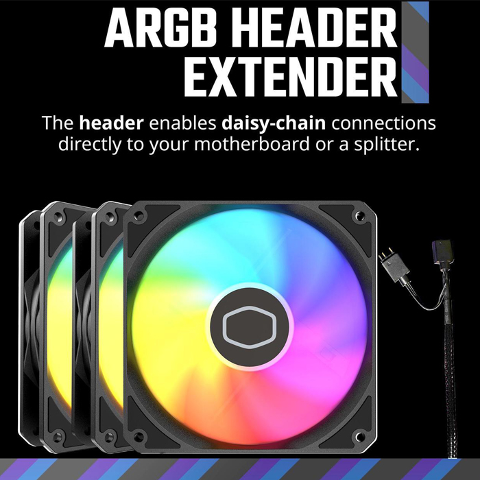 Abanico Rgb Cooler Master Mf120 Lite 120mm Pwm De 4 Pines Mfw-B2dn-17npa-R1 Negro