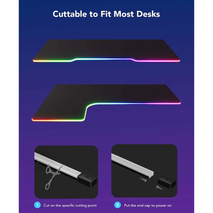 Cable De Luces Govee Led Neon Gaming Table - Wi-Fi 2,4 GHz, Bluetooth, 10 pies H61c3.