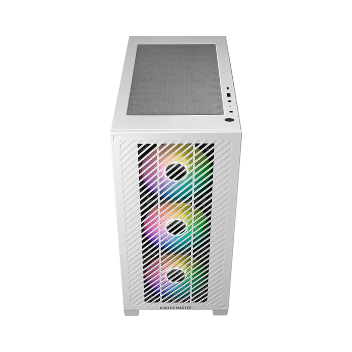 Caja Cooler Master Elite 301 - Micro-ATX, ITX, conectores 2x USB 3.2, Ventana lateral, 3x Ventiladores Frontales RGB,  Color Blanco. E301-Wgnn-S00 Blanco