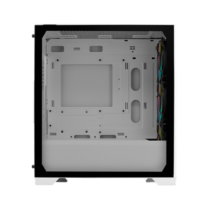 Caja Cooler Master Elite 301 - Micro-ATX, ITX, conectores 2x USB 3.2, Ventana lateral, 3x Ventiladores Frontales RGB,  Color Blanco. E301-Wgnn-S00 Blanco