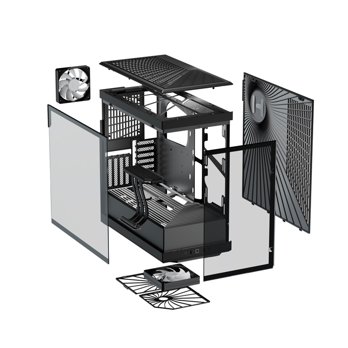 Case Gaming Hyte Y40 Atx 2 Ventiladores Cs-Hyte-Y40-B Negro