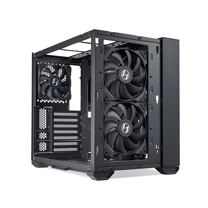 Case Gaming Lian Li O11 Air Mini Vidrio Templado 2 Ventiladores Frontales Y 1 Trasero G99.O11amx.00 Negro