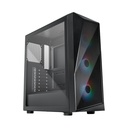 Case Rgb Cooler Master Cmp520 Torre Media Plastico Y Acero 3 Abanicos Frontales Con Cable De Corriente Cp520-Kgnn65-Sa0 Negro