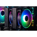 Abanico Cooler Master Hyper 622 Halo Black - Procesadores, Socket Intel 1851 ,1700,1200, 1156, 1155,1151, 1150, Socket AMD AM4/AM5. RR-D6BB-20PA-R1