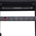 Gabinete de Torre VCOM D1242 Rack 42U -Puerta de vidrio, paneles laterales, abanico incluido, ancho 800 x profundidad 800 x altura 2000.