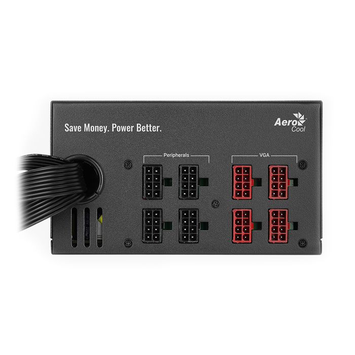 Fuente De Poder Aerocool KCAS Plus 1200GW - 1200 Watts, Silencioso 140mm, Semi-Modular. ACPG-KPK2FUC.12