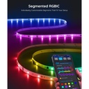 Cable De Luces Govee Led Rgbic Wifi + Bluetooth Led Con Covertor De Proteccion 5mts H619a1d1-Of-La