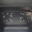 Gabinete de Torre VCOM D1242 Rack 42U -Puerta de vidrio, paneles laterales, abanico incluido, ancho 800 x profundidad 800 x altura 2000.