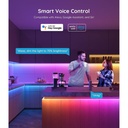 Cable De Luces Govee Rgbic Basic Wifi Bluetooth Led Strip Lights, 16.4 pies, WiFi, Compatible con Alexa y Google Assistant. H618a