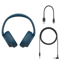 Auriculares Sony, auriculares inalámbricos con diadema y cancelación activa de ruido (ANC), Bluetooth 5.2, Jack 3.5 mm y USB-C para carga, color azul. WH-720N/L