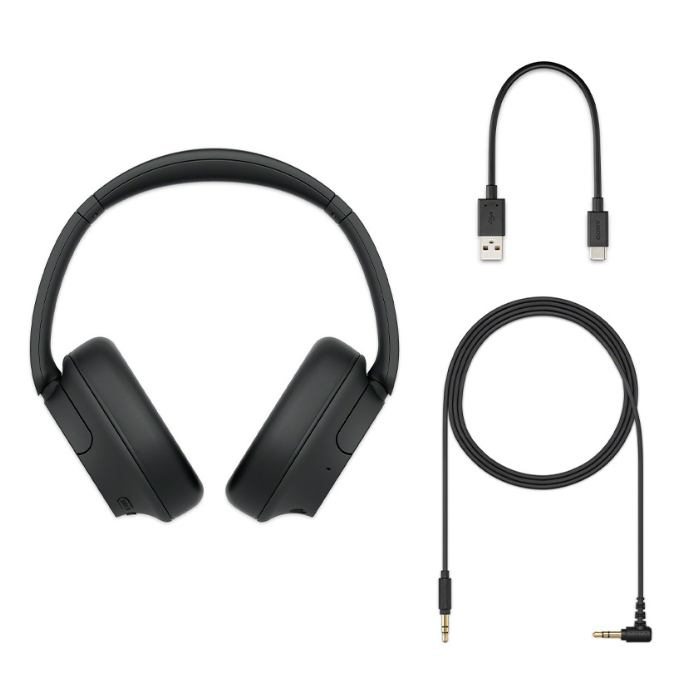 Auriculares Sony, auriculares inalámbricos con diadema y cancelación activa de ruido (ANC), Bluetooth 5.2, Jack 3.5 mm y USB-C para carga, color negro. WH-720N/B