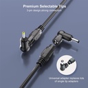 Adaptador de poder para portátil O.E.M. - 100 Watts, Multiples Portátiles, 13 puntas, 100-240VAC. TH100W-2