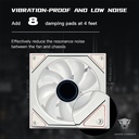 Abanico O.E.M. ARGB - Ventilador de 120mm con aspas invertidas, Color Blanco. TH12025-INV-B