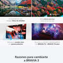 Televisor Smart TV 55" Sony, BRAVIA 3 | 4K HDR Processor X1™ | 4K Ultra HD | Alto rango dinámico (HDR), color negro. K-55S30