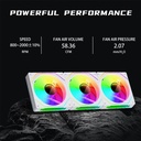 Abanico O.E.M. ARGB - Ventilador de 120mm, efecto de luz de espejo infinito, Color Blanco. TH12025-B