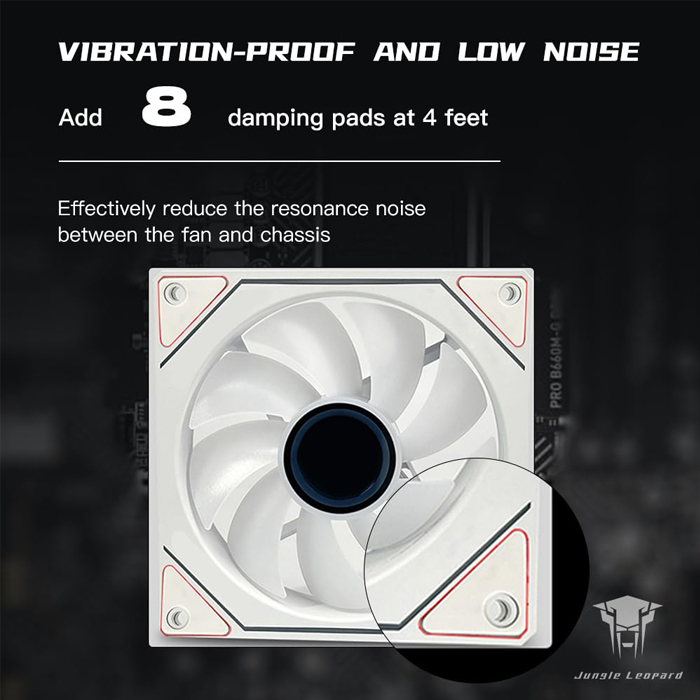 Abanico O.E.M. ARGB - Ventilador de 120mm, efecto de luz de espejo infinito, Color Blanco. TH12025-B