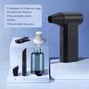Soplador portátil de aire O.E.M. - 150,000 rpm, Kit con Accesorio, Recargable, inalámbrico, Para: Laptops, Computadoras, Pelo de mascotas, BBQ, etc. L815-1