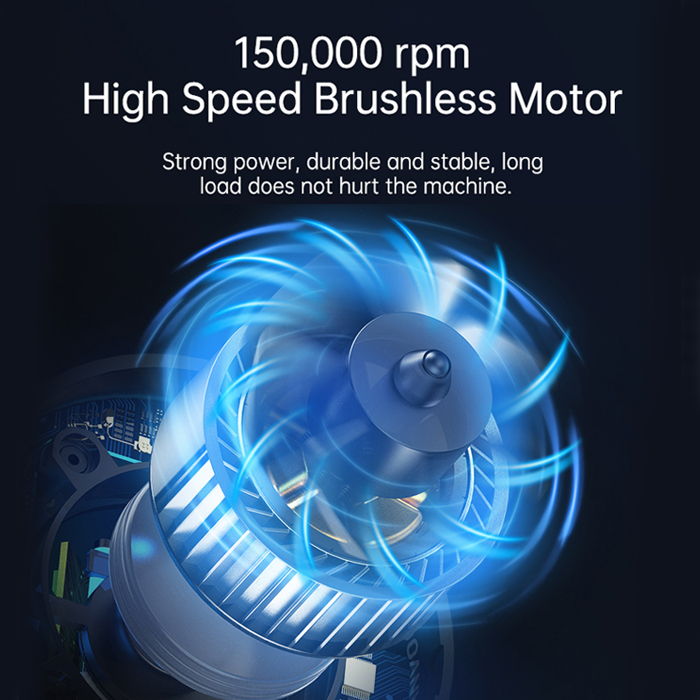 Soplador portátil de aire O.E.M. - 150,000 rpm, Kit con Accesorio, Recargable, inalámbrico, Para: Laptops, Computadoras, Pelo de mascotas, BBQ, etc. L815-1