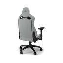 Silla Gamer Corsair TC-200, CF-9010045-W - Ajustable, material de cuerina, estructura de acero, apoyabrazos, color Gris / Blanco.