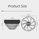 CPU COOLER Glory 2, CPU: AM4, AM5, LGA 1700, LGA 1200, LGA 115X . CM-11233