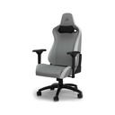 Silla Gamer Corsair TC-200, CF-9010045-W - Ajustable, material de cuerina, estructura de acero, apoyabrazos, color Gris / Blanco.
