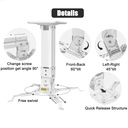 Soporte de Proyector O.E.M H300 - Para techo, Giro horizontal de 360°, extendible de 11.4-15.3 pulgadas, soporta 45lbs. H300