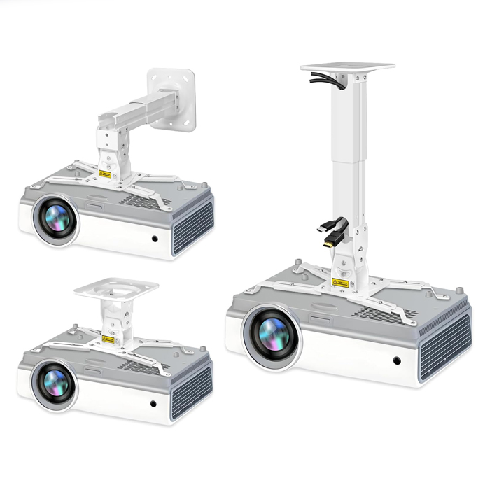 Soporte de Proyector O.E.M H300 - Para techo, Giro horizontal de 360°, extendible de 11.4-15.3 pulgadas, soporta 45lbs. H300