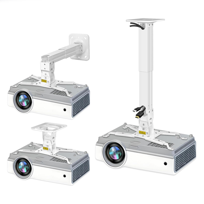 Soporte de Proyector O.E.M H600 - Para techo, Giro horizontal de 360°, extendible de 16-24 pulgadas, soporta 45lbs. H600