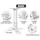 Soporte de Proyector O.E.M H600 - Para techo, Giro horizontal de 360°, extendible de 16-24 pulgadas, soporta 45lbs. H600