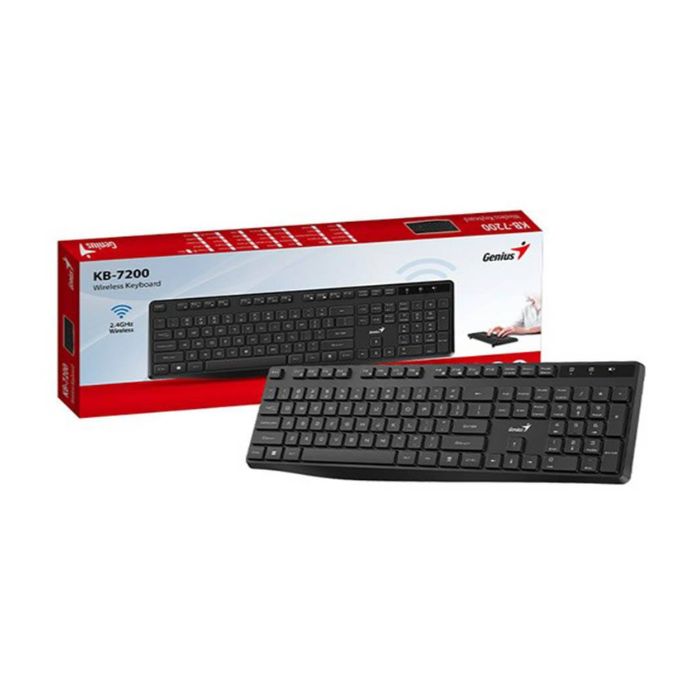 Teclado Genius Kb-7200 - Inalámbrico 2.4 GHz, Español, Negro. 31320002401.