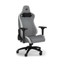 Silla Gamer Corsair TC-200, CF-9010048-W - Ajustable, tela suave y transpirable, estructura de acero, apoyabrazos, color Gris / Blanco.