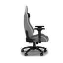 Silla Gamer Corsair TC-200, CF-9010048-W - Ajustable, tela suave y transpirable, estructura de acero, apoyabrazos, color Gris / Blanco.