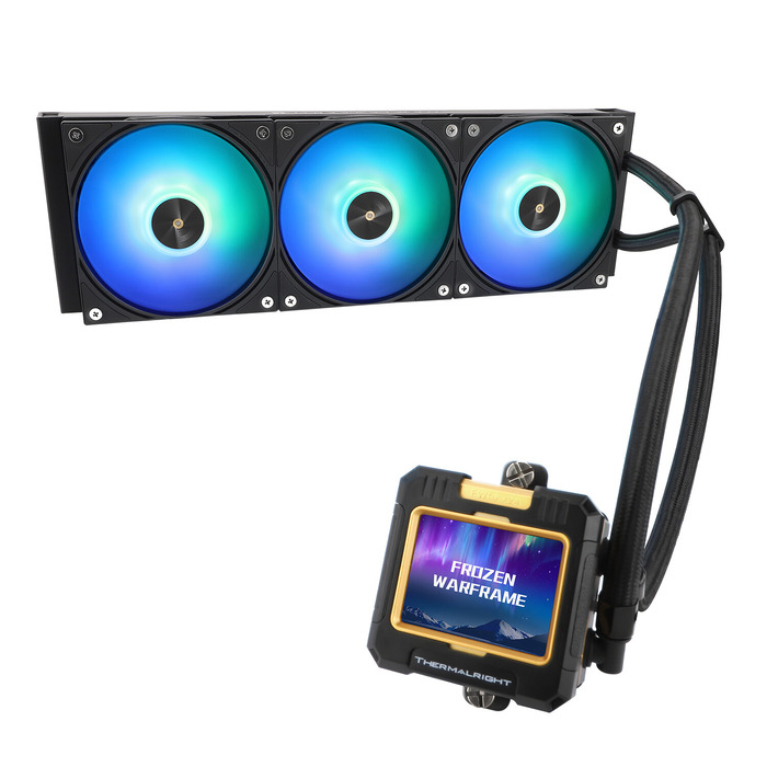 Enfriamiento Líquido Thermalright Frozen Warframe 360 BLACK ARGB - 360mm, 3000 RPM,  70.84 CFM, Socket AM4/AM5/115X/1200/1700/1851/2011/2066