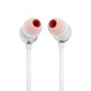 Audifono JBL Tune 310C - Auriculares intra auditivos con cable de alta resolución, cable plano sin enredos, Tipo C, Blanco. JBLT310CWHTAM