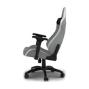 Silla Gamer Corsair TC-200, CF-9010048-W - Ajustable, tela suave y transpirable, estructura de acero, apoyabrazos, color Gris / Blanco.
