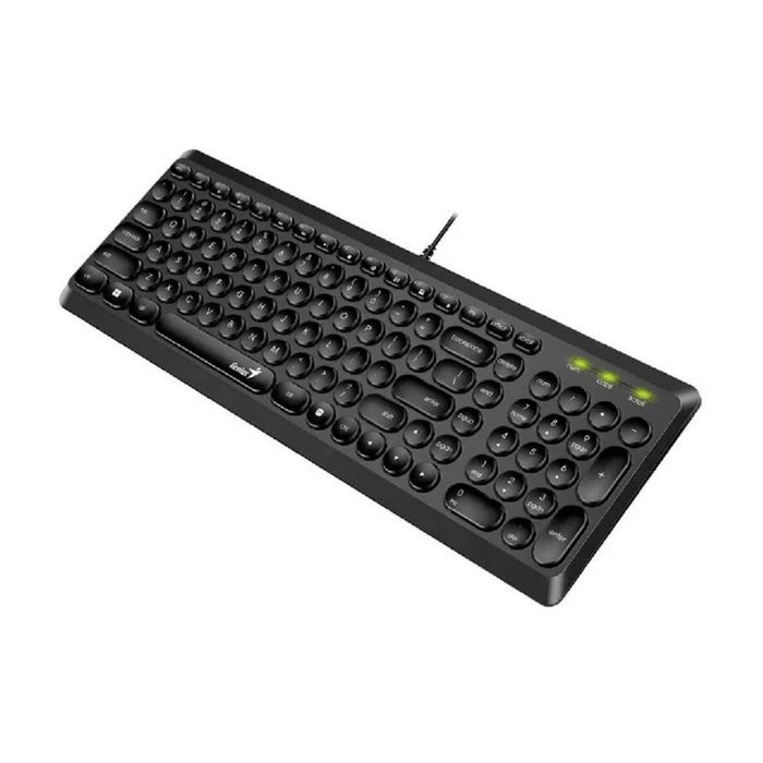 Teclado Genius Slimstar Q200 - Alámbrico, Español,Negro. 31310020401.