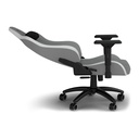 Silla Gamer Corsair TC-200, CF-9010048-W - Ajustable, tela suave y transpirable, estructura de acero, apoyabrazos, color Gris / Blanco.
